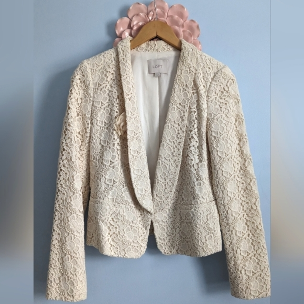 Loft Cream/Ivory laced Jacket/blazer